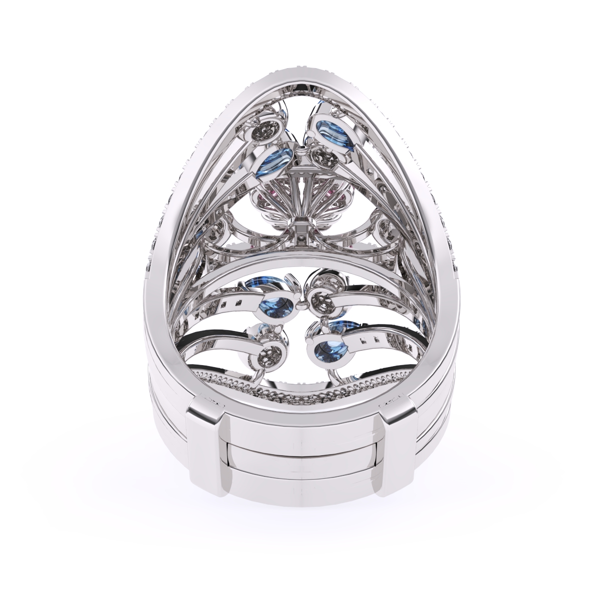 Glamorous Multi Stone Cluster Diamond Ring